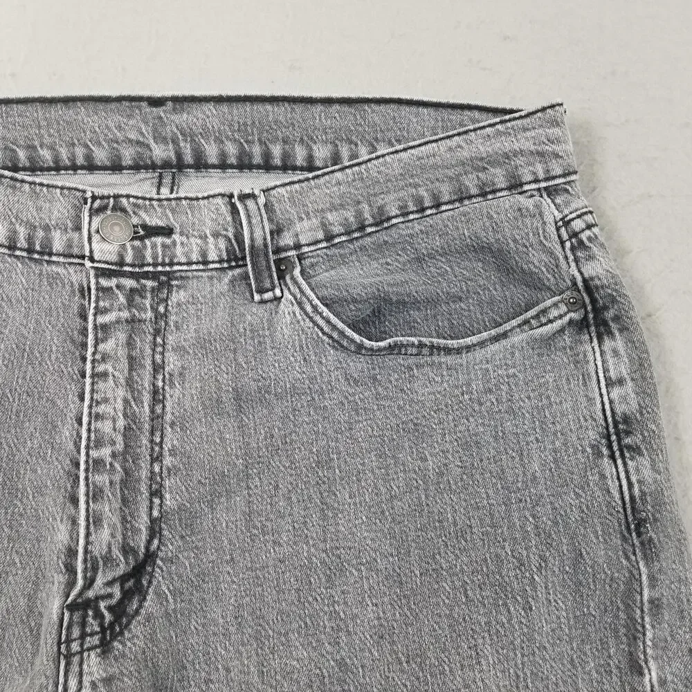Levis 541 Jeans Mens 36x31 Gray Light‎ Wash Athletic Tapered Stretch Denim Pants